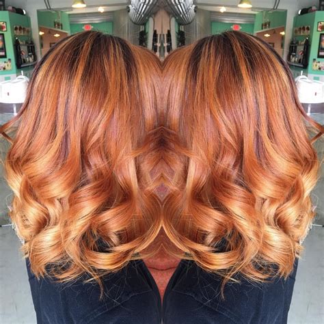 copper hair with shadow root